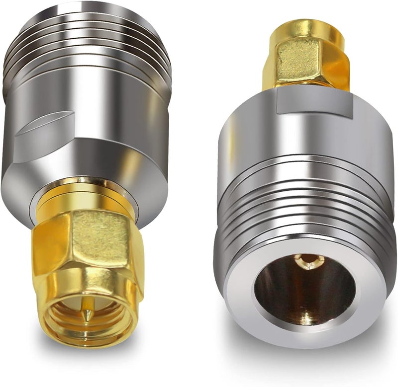 TUOLNK N Type Female Jack to SMA Male Plug Coaxial Connector SMA to N-Type Converter for Wi-Fi Antenna Extension Cable 2pcs - Image 1